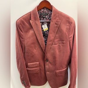 INC Slim Fit Pink Velvet Mens jacket.